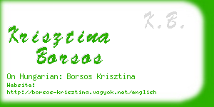 krisztina borsos business card
